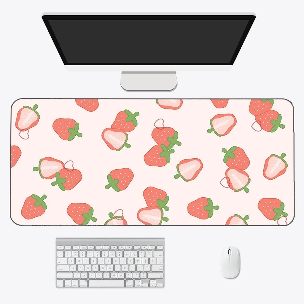 Accessories Kawaii Strawberry Long Mouse Pad Collection 4 Accessories Kawaii Strawberry Long Mouse Pad Collection - Image 2