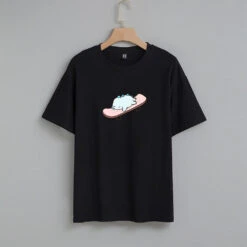 Apparel Kawaii Tato Sleep Skateboarding Unisex Tee -Kawaii Store kawaiies plushies plush softtoy kawaii tato sleep skateboarding unisex tee apparel black xs 869156