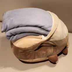 Kawaii Triangle Capybara Plush Pillows With Blanket -Kawaii Store kawaiies plushies plush softtoy kawaii triangle capybara plush pillows with blanket soft toy 228764