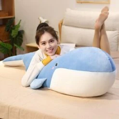 Blue Giant Kawaii Whale Plushie -Kawaii Store kawaiies plushies plush softtoy kawaii whale new soft toy 466416