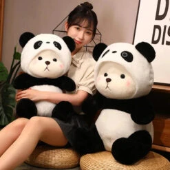 Kawaii White Bear Panda Outfit Plushie