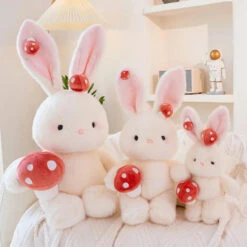 Kawaii White Bunny Mushroom Plushie -Kawaii Store kawaiies plushies plush softtoy kawaii white bunny mushroom plushie soft toy 40cm 551741