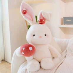 Kawaii White Bunny Mushroom Plushie -Kawaii Store kawaiies plushies plush softtoy kawaii white bunny mushroom plushie soft toy 943588