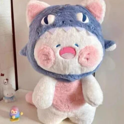Kawaii White Cat Shark Hat Plushie 26 Kawaii White Cat Shark Hat Plushie -Kawaii Store kawaiies plushies plush softtoy kawaii white cat shark hat plushie soft toy 970213