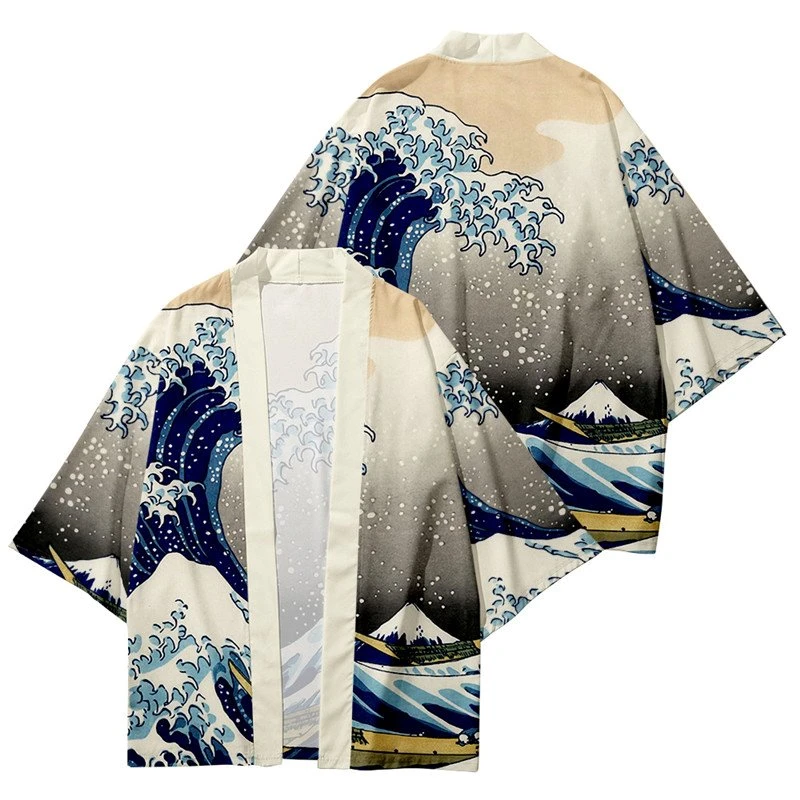 Apparel Kimono Japanese Great Wave And Mighty Koi 11 Apparel Kimono Japanese Great Wave And Mighty Koi - Image 9
