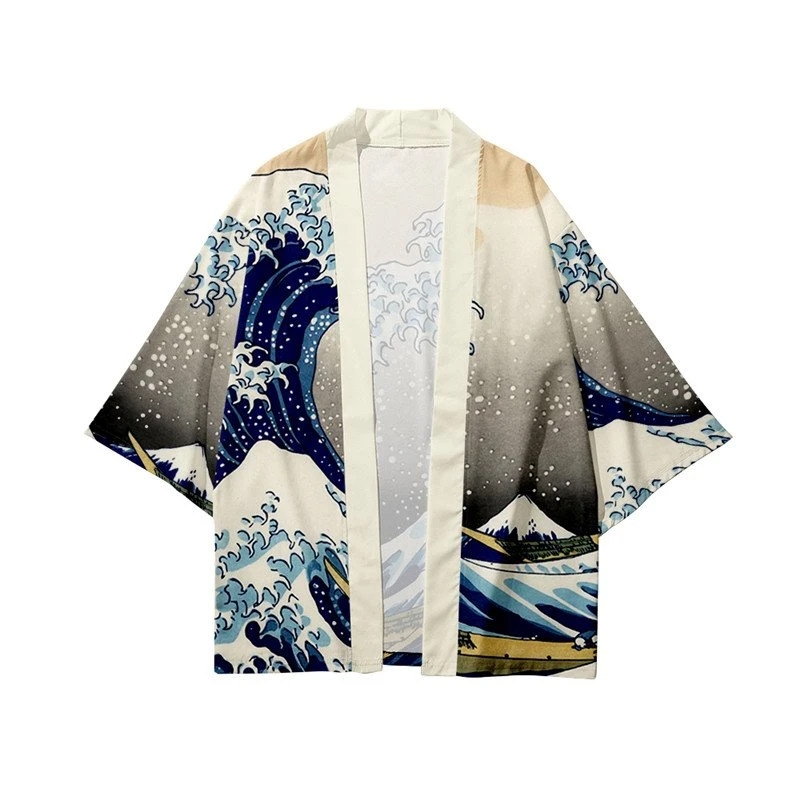 Apparel Kimono Japanese Great Wave And Mighty Koi 7 Apparel Kimono Japanese Great Wave And Mighty Koi - Image 5