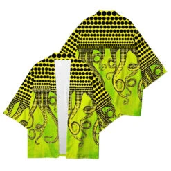 Apparel Kimono Japanese Octopus Prints -Kawaii Store kawaiies plushies plush softtoy kimono japanese octopus prints apparel lime s 215744