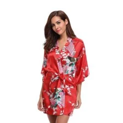 Apparel Kimono Short Robe Magnificent Peacock 2nd Collection