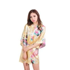 Apparel Kimono Short Robe Magnificent Peacock 2nd Collection -Kawaii Store kawaiies plushies plush softtoy kimono short robe magnificent peacock 2nd collection apparel yellow s 757562