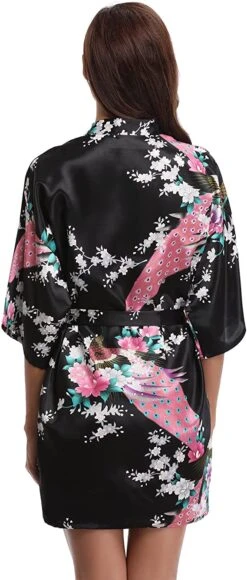 Apparel Kimono Short Robe Magnificent Peacock -Kawaii Store kawaiies plushies plush softtoy kimono short robe magnificent peacock apparel 329452
