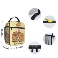 Kissing Capybaras Lunch Bag -Kawaii Store kawaiies plushies plush softtoy kissing capybaras lunch bag bag 926759