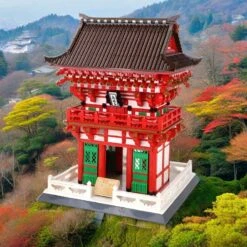 Kiyomizu-dera Niomon Gate Kyoto Japan Building Blocks -Kawaii Store kawaiies plushies plush softtoy kiyomizu dera niomon gate kyoto japan building blocks build it 604473