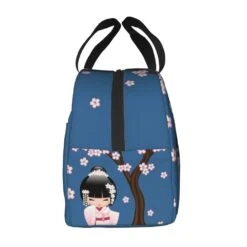 Kokeshi Doll Sakura Lunch Bag -Kawaii Store kawaiies plushies plush softtoy kokeshi doll sakura lunch bag bag 954428