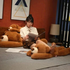 Kumo The Fluffy Brown Bear Plushie -Kawaii Store kawaiies plushies plush softtoy kumo the fluffy brown bear plushie soft toy 342329