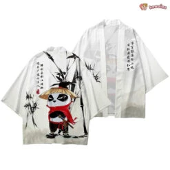 Apparel Kung Fu Panda Japanese-themed Bamboo Men's Kimono Set -Kawaii Store kawaiies plushies plush softtoy kung fu panda japanese themed bamboo mens kimono set kimono 143258