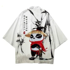 Apparel Kung Fu Panda Japanese-themed Bamboo Men's Kimono Set -Kawaii Store kawaiies plushies plush softtoy kung fu panda japanese themed bamboo mens kimono set kimono 452058