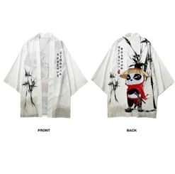 Apparel Kung Fu Panda Japanese-themed Bamboo Men's Kimono Set -Kawaii Store kawaiies plushies plush softtoy kung fu panda japanese themed bamboo mens kimono set kimono 630743