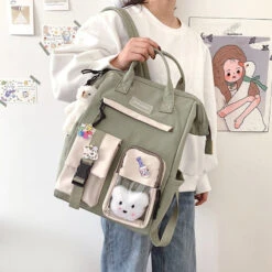 Apparel Large Pastel Waterproof Backpack Handbag -Kawaii Store kawaiies plushies plush softtoy large pastel waterproof backpack handbag bag 452779