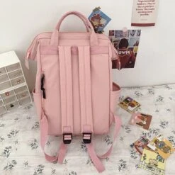Apparel Large Pastel Waterproof Backpack Handbag -Kawaii Store kawaiies plushies plush softtoy large pastel waterproof backpack handbag bag 510481