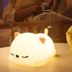 Laying Cat & Bunny LED Night Light 28 Laying Cat & Bunny LED Night Light -Kawaii Store kawaiies plushies plush softtoy laying cat bunny led night light home decor 491599