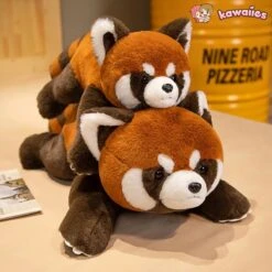 Laying Fluffy Red Panda Lifelike Plushie -Kawaii Store kawaiies plushies plush softtoy laying fluffy red panda lifelike plushie soft toy 158458