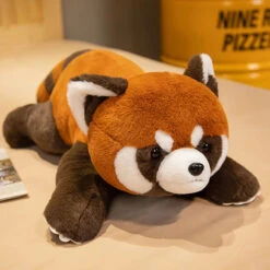Laying Fluffy Red Panda Lifelike Plushie -Kawaii Store kawaiies plushies plush softtoy laying fluffy red panda lifelike plushie soft toy 23in 60cm 639495