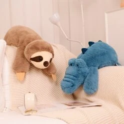 Laying Sloth And Fox Raccoon Crocodile Plushie Friends -Kawaii Store kawaiies plushies plush softtoy laying sloth and fox raccoon crocodile plushie friends soft toy 194221