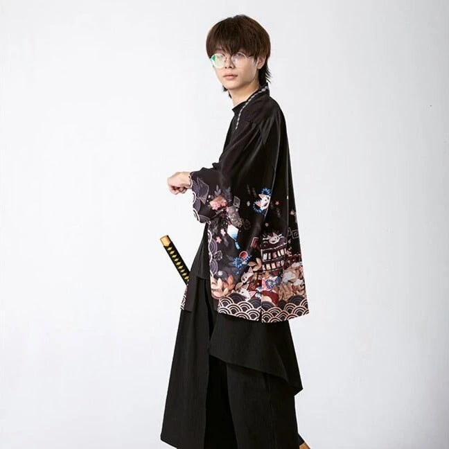 Apparel Legendary Japanese Royal Samurai Print Kimono 5 Apparel Legendary Japanese Royal Samurai Print Kimono - Image 3