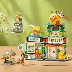 Lemon Tea & Noodle Shop Micro Building Sets -Kawaii Store kawaiies plushies plush softtoy lemon tea noodle shop micro building sets new build it 282500