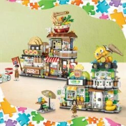 Lemon Tea & Noodle Shop Micro Building Sets -Kawaii Store kawaiies plushies plush softtoy lemon tea noodle shop micro building sets new build it 889903