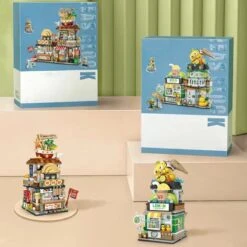 Lemon Tea & Noodle Shop Micro Building Sets -Kawaii Store kawaiies plushies plush softtoy lemon tea noodle shop micro building sets new build it both sets with box 573425