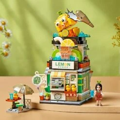 Lemon Tea & Noodle Shop Micro Building Sets -Kawaii Store kawaiies plushies plush softtoy lemon tea noodle shop micro building sets new build it lemon tea no box 188862