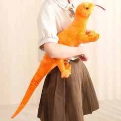 Lifelike Orange Green Brown Lizard Plushie -Kawaii Store kawaiies plushies plush softtoy lifelike orange green brown lizard plushie soft toy orange 60cm 717771