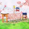 Light Up Japanese Hakone Sakura Tree Tunnel Building Sets -Kawaii Store kawaiies plushies plush softtoy light up japanese hakone sakura tree tunnel build it 826565