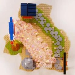 Light Up Japanese Hakone Sakura Tree Tunnel Building Sets -Kawaii Store kawaiies plushies plush softtoy light up japanese hakone sakura tree tunnel build it 910749