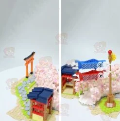 Light Up Japanese Hakone Sakura Tree Tunnel Building Sets -Kawaii Store kawaiies plushies plush softtoy light up japanese hakone sakura tree tunnel new build it 626005