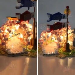 Light Up Japanese Hakone Sakura Tree Tunnel Building Sets -Kawaii Store kawaiies plushies plush softtoy light up japanese hakone sakura tree tunnel new build it 639446