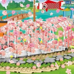 Light Up Japanese Hakone Sakura Tree Tunnel Building Sets -Kawaii Store kawaiies plushies plush softtoy light up romance on japanese hakone sakura tunnel new build it 633099