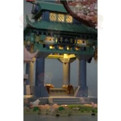 Light Up Romantic Japanese Hakone Shrine With Sakura Tree Building Sets -Kawaii Store kawaiies plushies plush softtoy light up romantic japanese hakone shrine with sakura tree new build it 939094