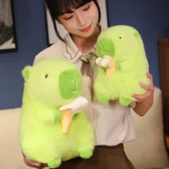 Lime Green Capybara Banana Plush -Kawaii Store kawaiies plushies plush softtoy lime green capybara banana plush soft toy 235774