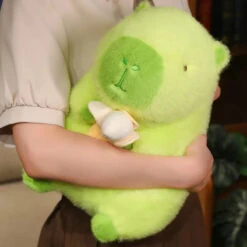 Lime Green Capybara Banana Plush -Kawaii Store kawaiies plushies plush softtoy lime green capybara banana plush soft toy 349134