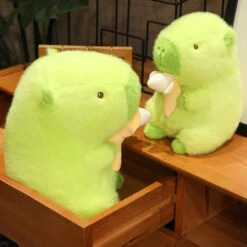 Lime Green Capybara Banana Plush -Kawaii Store kawaiies plushies plush softtoy lime green capybara banana plush soft toy 386575