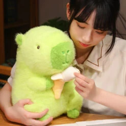 Lime Green Capybara Banana Plush -Kawaii Store kawaiies plushies plush softtoy lime green capybara banana plush soft toy 425398