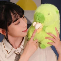 Lime Green Capybara Banana Plush -Kawaii Store kawaiies plushies plush softtoy lime green capybara banana plush soft toy 720637