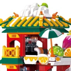 Lion Dance Street Truck Food Stall Micro Building Set -Kawaii Store kawaiies plushies plush softtoy lion dance street truck food stall nano building set new build it 165859