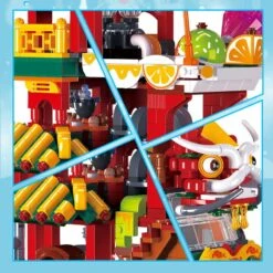 Lion Dance Street Truck Food Stall Micro Building Set -Kawaii Store kawaiies plushies plush softtoy lion dance street truck food stall nano building set new build it 319947