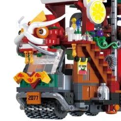 Lion Dance Street Truck Food Stall Micro Building Set -Kawaii Store kawaiies plushies plush softtoy lion dance street truck food stall nano building set new build it 419949