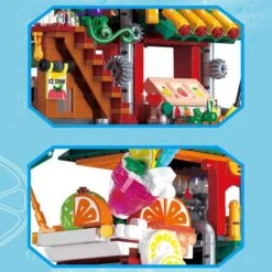 Lion Dance Street Truck Food Stall Micro Building Set -Kawaii Store kawaiies plushies plush softtoy lion dance street truck food stall nano building set new build it 848562