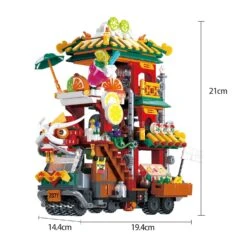 Lion Dance Street Truck Food Stall Micro Building Set -Kawaii Store kawaiies plushies plush softtoy lion dance street truck food stall nano building set new build it 991992