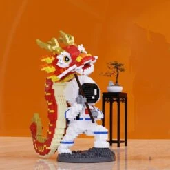 Lion & Dragon Dance Astronaut Nano Building Blocks -Kawaii Store kawaiies plushies plush softtoy lion dragon dance astronaut nano building blocks new build it dragon included 751980